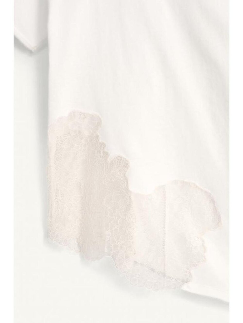 ZARA LIMITED EDITION ASYMMETRIC LACE T-SHIRT - Picture 8 of 8